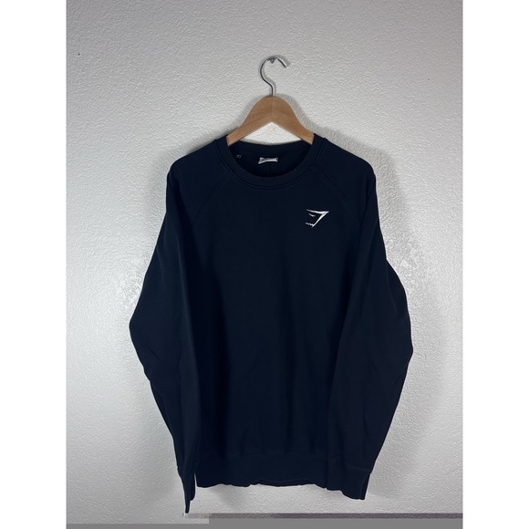 Gymshark Other - Gymshark Men's Medium Black Crewneck Sweatshirt Embroidered Logo Pullover